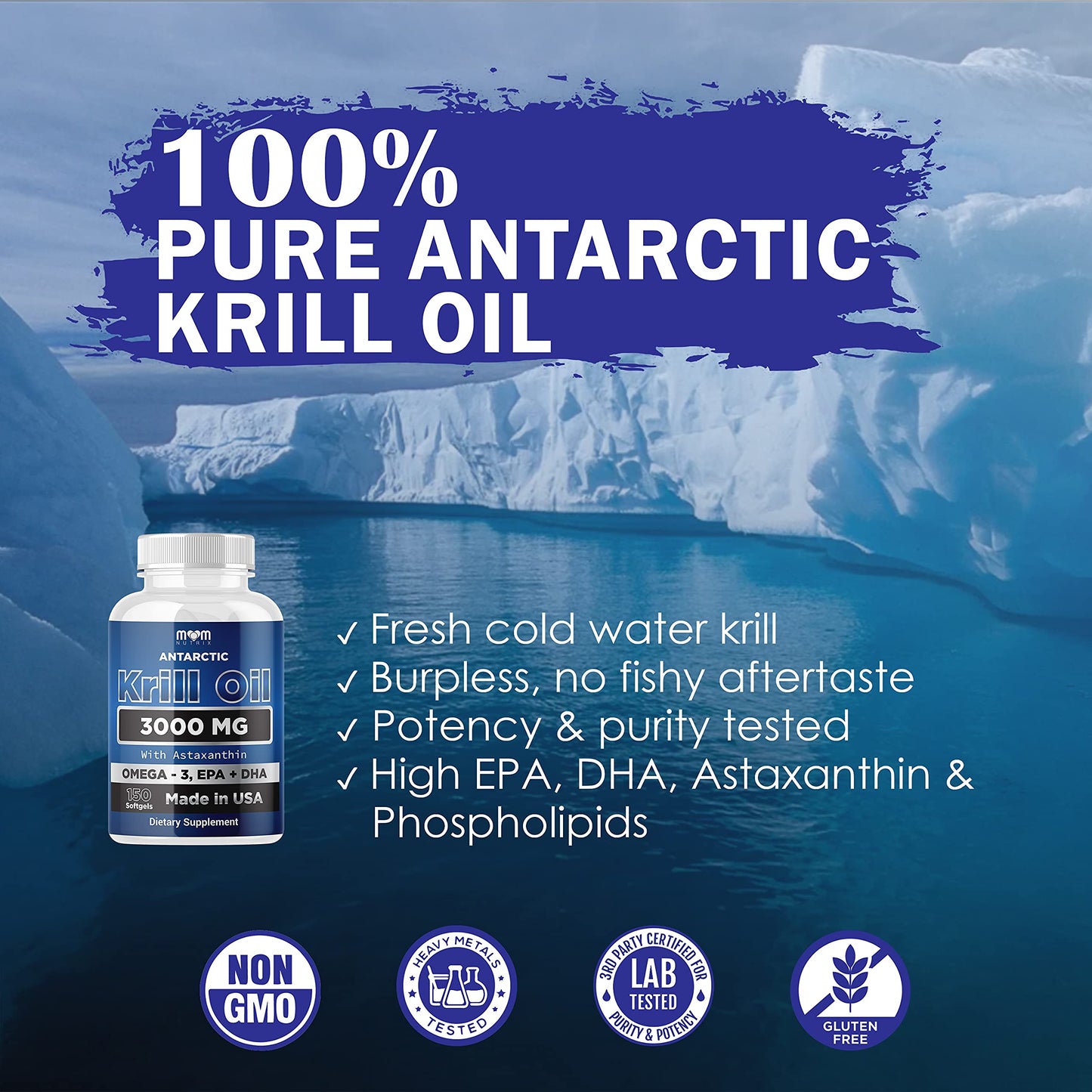 Dr. JOEL'S MOM NUTRIX Antarctic Krill Oil Supplement - 3000 mg Per Serving - 150 Softgel Dr. JOEL'SBuy Supplements Australia