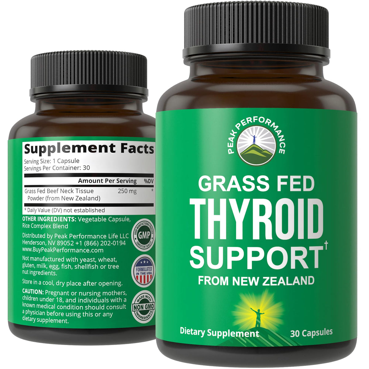 Raw Desiccated Thyroid Supplement. Grass Fed New Zealand Beef Neck & Thyroid Gland Capsules for Women and Men. Ancestral Living Ethically Sourced Bovine Supplements for Energy and Metabolism Support Peak PerformanceBuy Supplements Australia