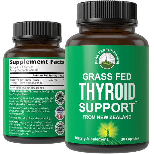 Raw Desiccated Thyroid Supplement. Grass Fed New Zealand Beef Neck & Thyroid Gland Capsules for Women and Men. Ancestral Living Ethically Sourced Bovine Supplements for Energy and Metabolism Support Peak PerformanceBuy Supplements Australia