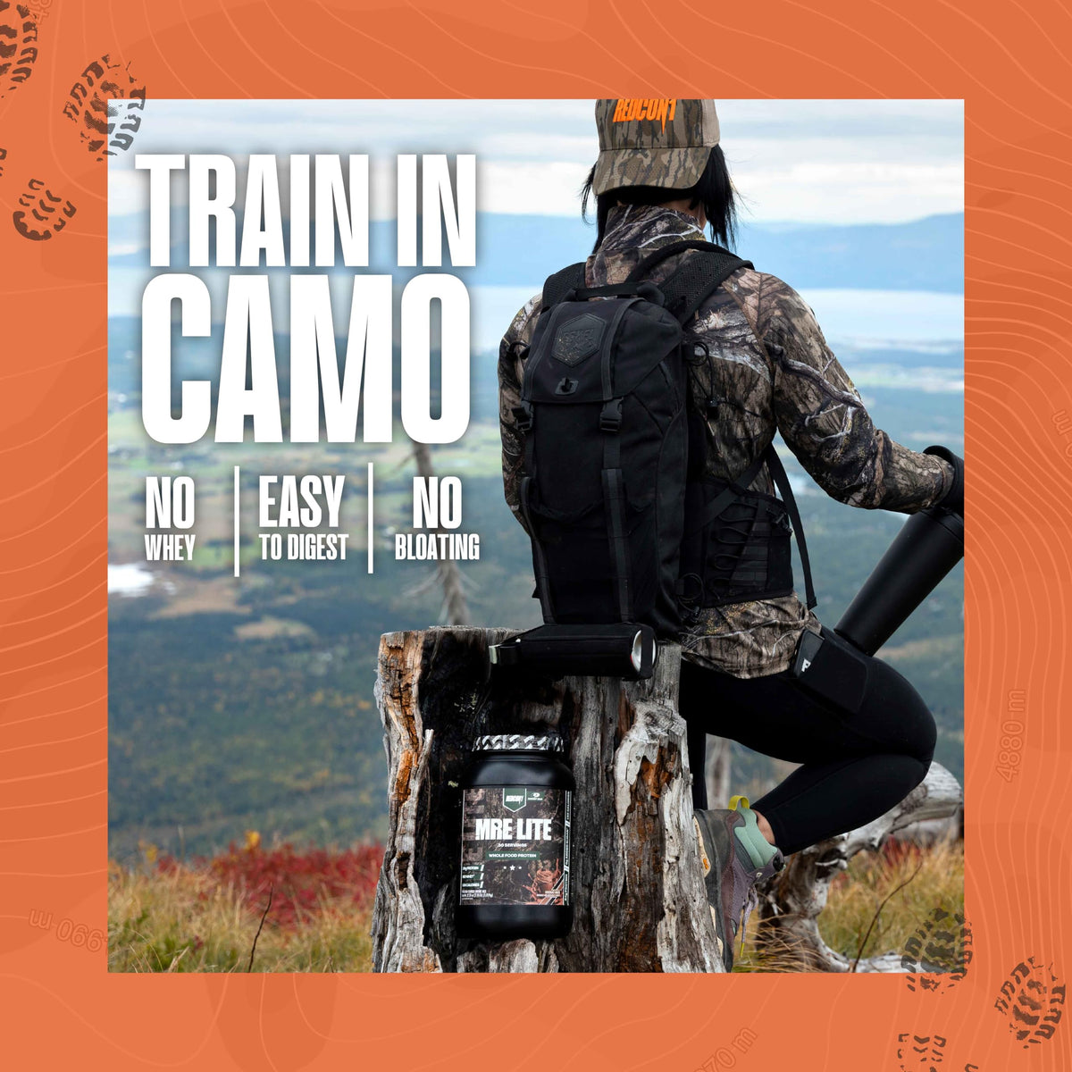 REDCON1 x Mossy Oak MRE Lite Whole Food Protein Powder, Chocolate Moose - Low Carb REDCON1Buy Supplements Australia