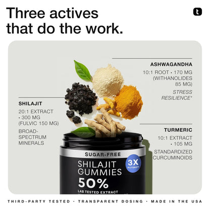 Shilajit Gummies 6000mg Equivalent (3X Stronger) – Himalayan Sourced + Ashwagandha + Turmeric – Lab Tested Toniiq buy supplements Au