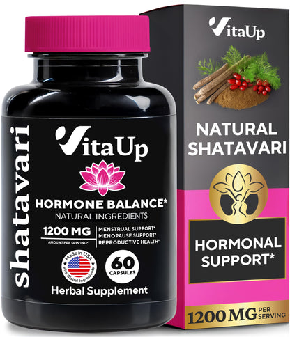 VitaUp Shatavari Capsules for Women 1200mg - USA Made Shatavari Root Supplement for Normal Hormonal Support, Menopause & Menstrual Wellness - 60 Vegan Capsules VitaUpBuy Supplements Australia