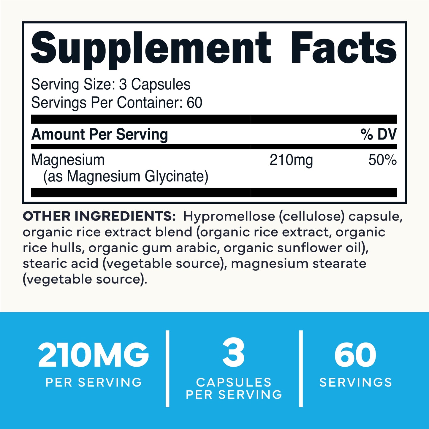 Type Zero Magnesium Glycinate (210mg | 180 Capsules) Pure, Non-GMO, Gluten Free, Natural High Absorption Magnesium Supplement Type ZeroBuy Supplements Australia