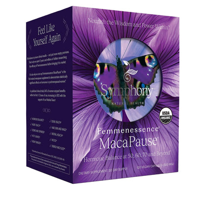 Femmenessence® MacaPause® – Clinically Proven Postmenopausal Organic Vegan Supplement for Natural Hormone Balance, Menopause Symptom Relief, Bone & Heart Health (120 Capsules, 30 Day Supply) Natural Health InternationalBuy Supplements Australia