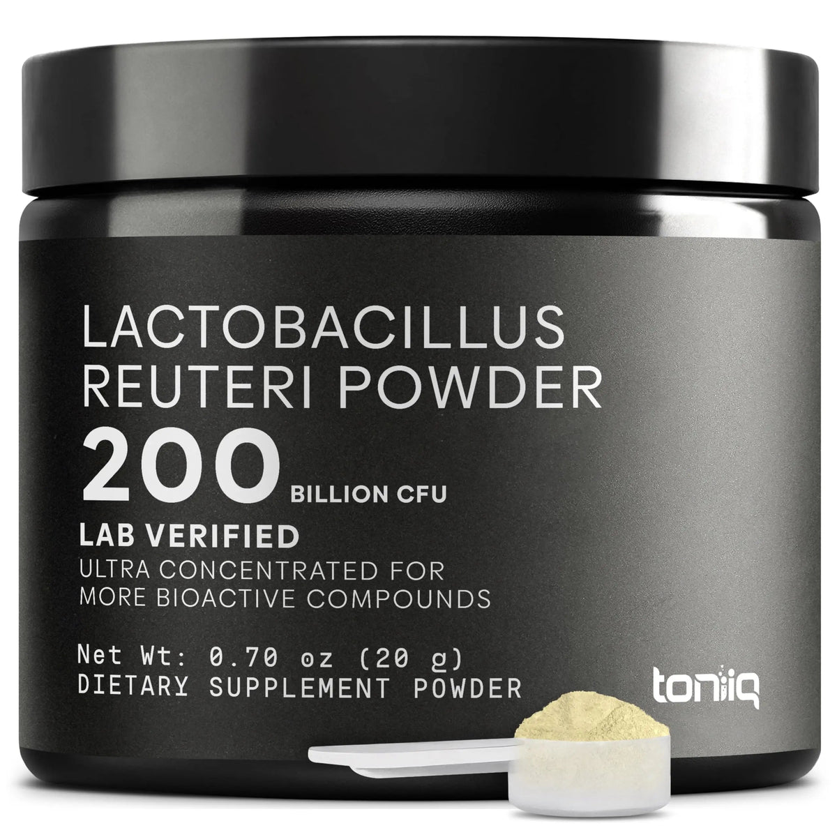 Lactobacillus Reuteri Powder – Ultra High Strength 200 Billion CFU Probiotic L Reuteri Supplement and Yogurt Starter – Third Party Tested Pure Single-Strain– Shelf-Stable – 20g Toniiq buy supplements Au