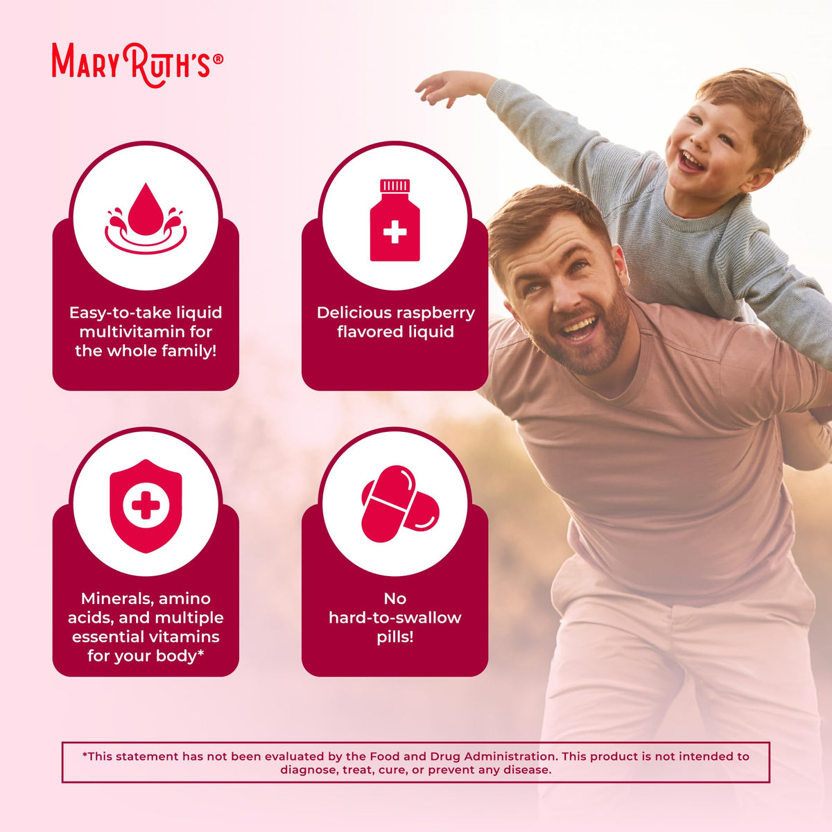 MARYRUTH'S Liquid Morning Multivitamin for Women, Men & Kids | Vitamin A C D E B6 B12 Biotin Zinc | Beauty | Vegan | Non-GMO | Gluten Free | 32 Servings MARYRUTH'SBuy Supplements Australia