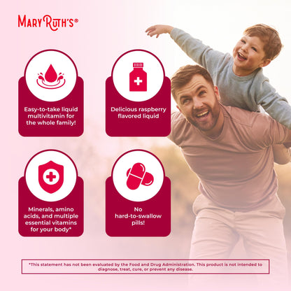 MARYRUTH'S Liquid Morning Multivitamin for Women, Men & Kids | Vitamin A C D E B6 B12 Biotin Zinc | Beauty | Vegan | Non-GMO | Gluten Free | 32 Servings MARYRUTH'SBuy Supplements Australia