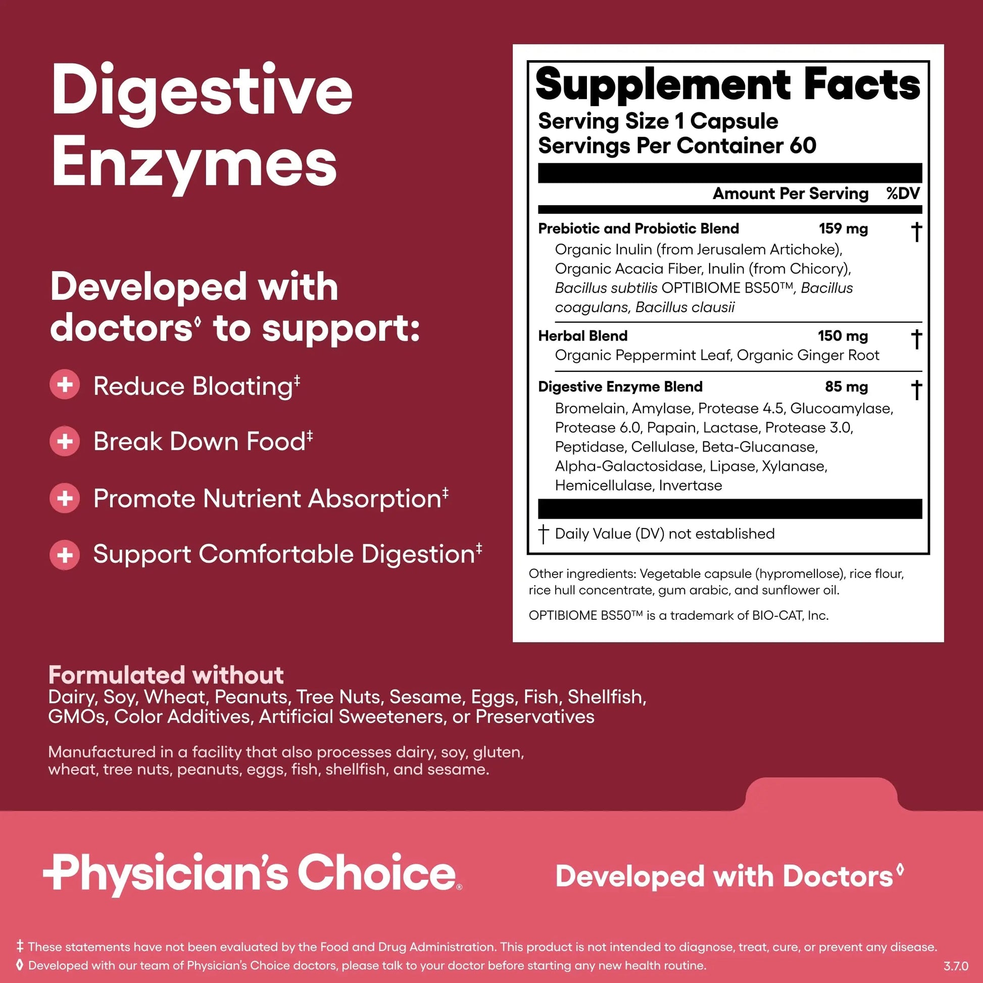Physician's CHOICE Gut Guardian Bundle: Advanced Bloating & Digestion Support with 60 Billion Probiotic, Digestive Enzymes & Bloat + Gas Probiotic - Daily Gut Health Support for Women and Men Physician's CHOICEBuy Supplements Australia