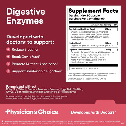 Physician's CHOICE Gut Guardian Bundle: Advanced Bloating & Digestion Support with 60 Billion Probiotic, Digestive Enzymes & Bloat + Gas Probiotic - Daily Gut Health Support for Women and Men Physician's CHOICEBuy Supplements Australia