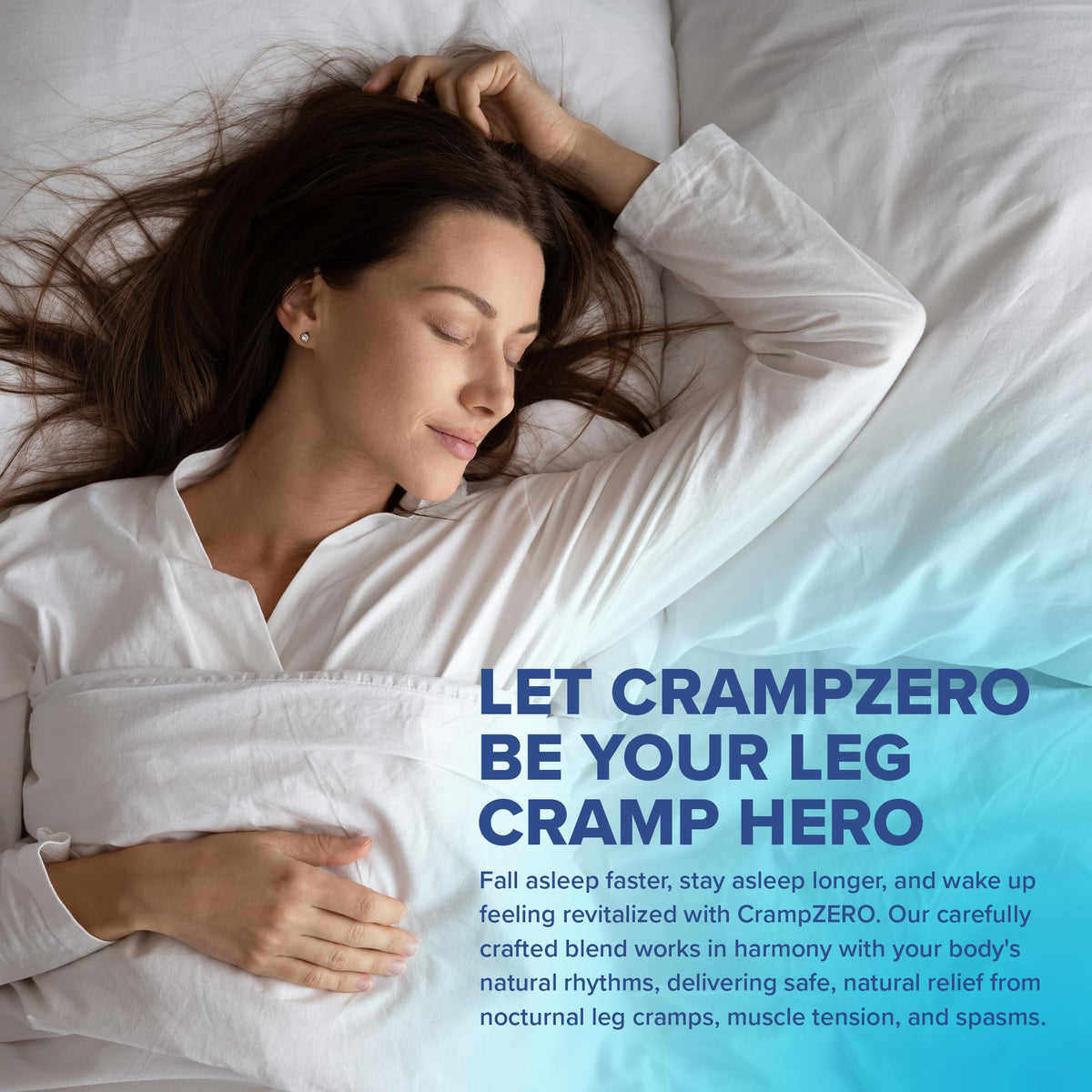 CrampZero Magnesium for Leg Cramps at Night – Potassium Magnesium Supplement with Calcium and Vitamin D3, Supports Muscle Relaxation and Function, Night Leg Cramps Relief, 60 Capsules CrampZeroBuy Supplements Australia