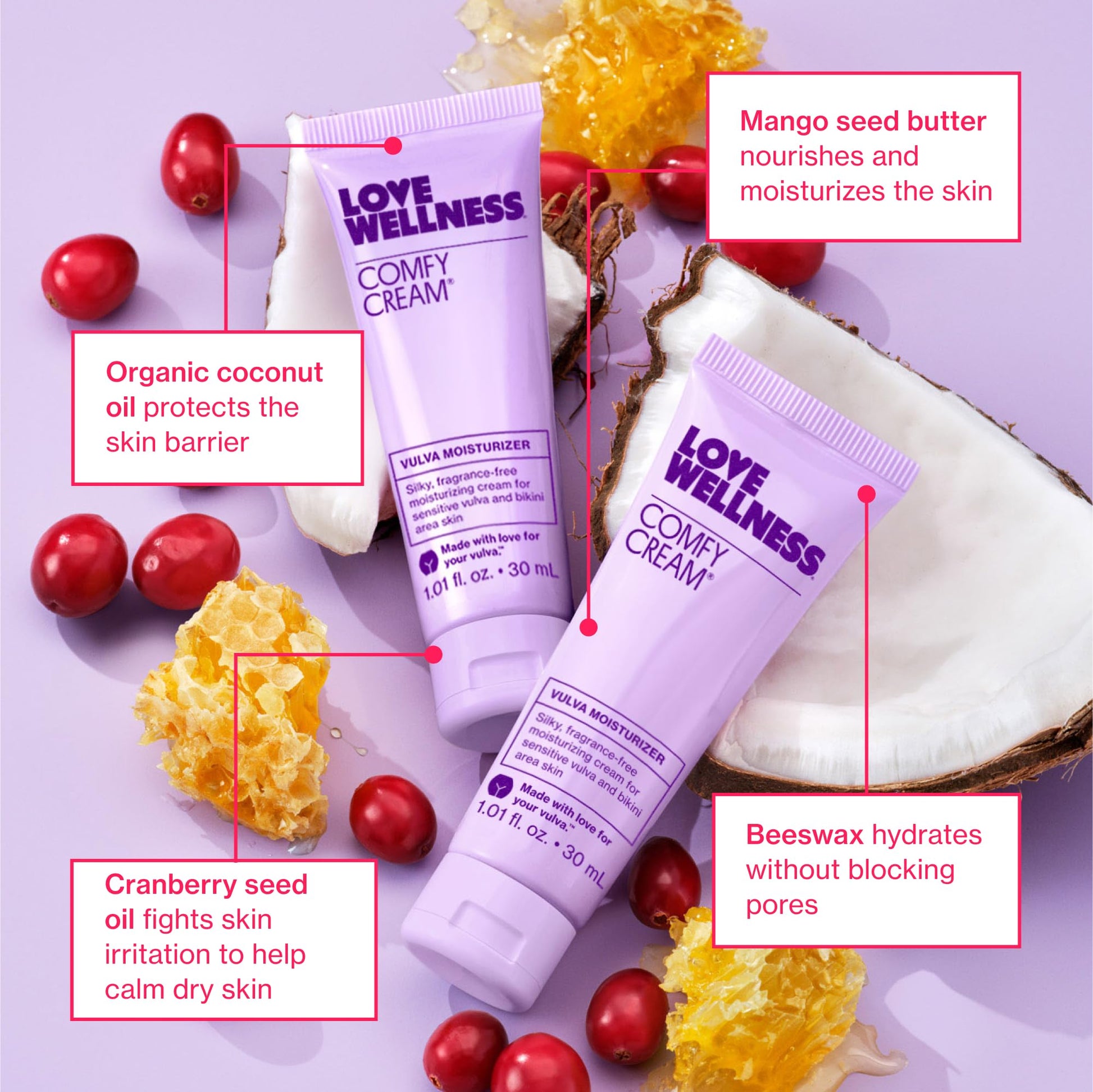 Love Wellness Comfy Cream Vulva & Vaginal Moisturizer - 1.01 oz Love WellnessBuy Supplements Australia