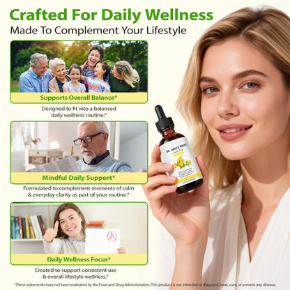 YEMFGQOE St Johns Wort Tincture | Mood Support | Alcohol Free Liquid Extract Drops | Hypericum Perforatum | Vegan, Non-GMO, Gluten Free | 2 fl oz YEMFGQOE buy supplements Au