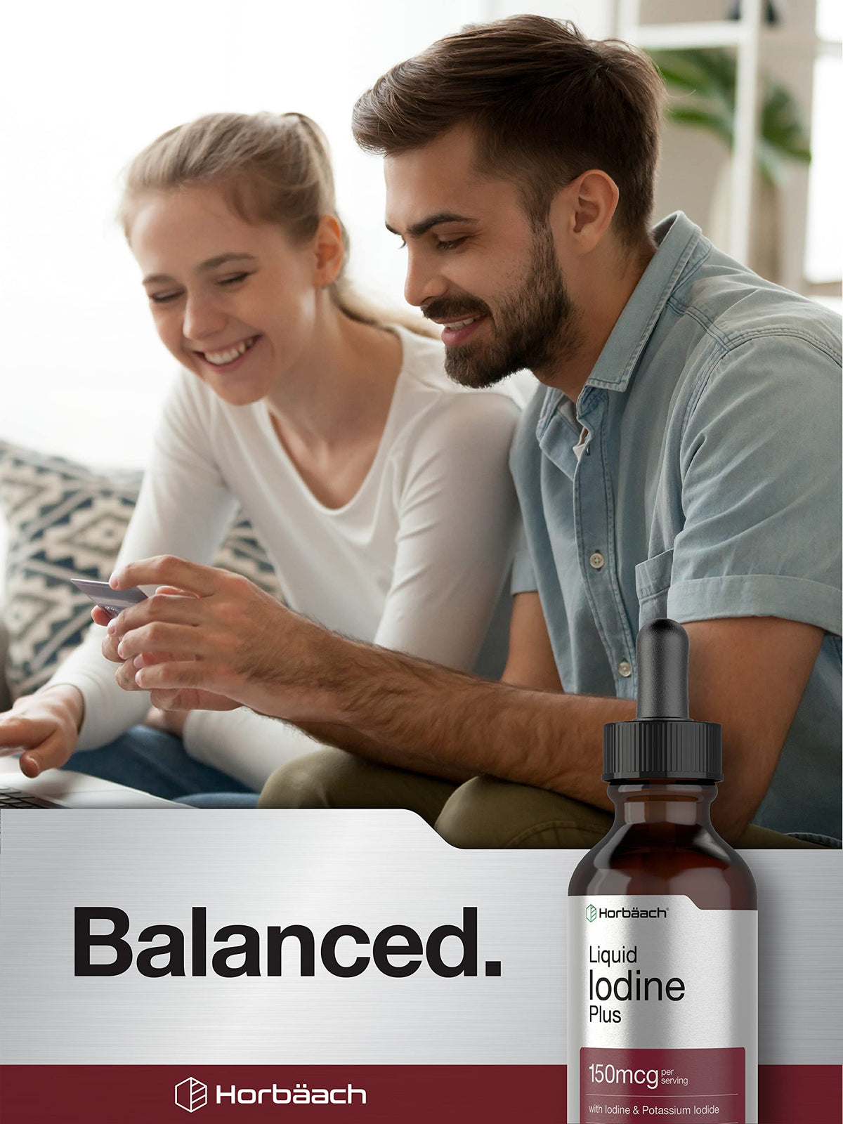 Liquid Iodine Solution Drops | 2 fl oz | 150 mcg | Iodine & Potassium Iodide Supplement HorbäachBuy Supplements Australia