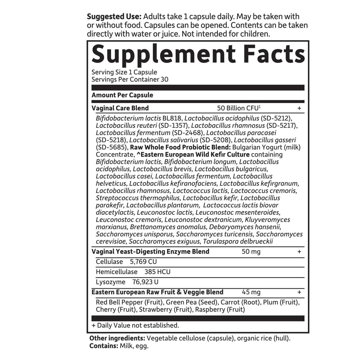 Garden of Life Raw Probiotics Vaginal Care - 50 Billion CFU - 38 Probiotic Strains - Supports Vaginal & Urinary Tract Health - Shelf Stable - 30 Vegetarian Capsules Garden of Life buy supplements Au
