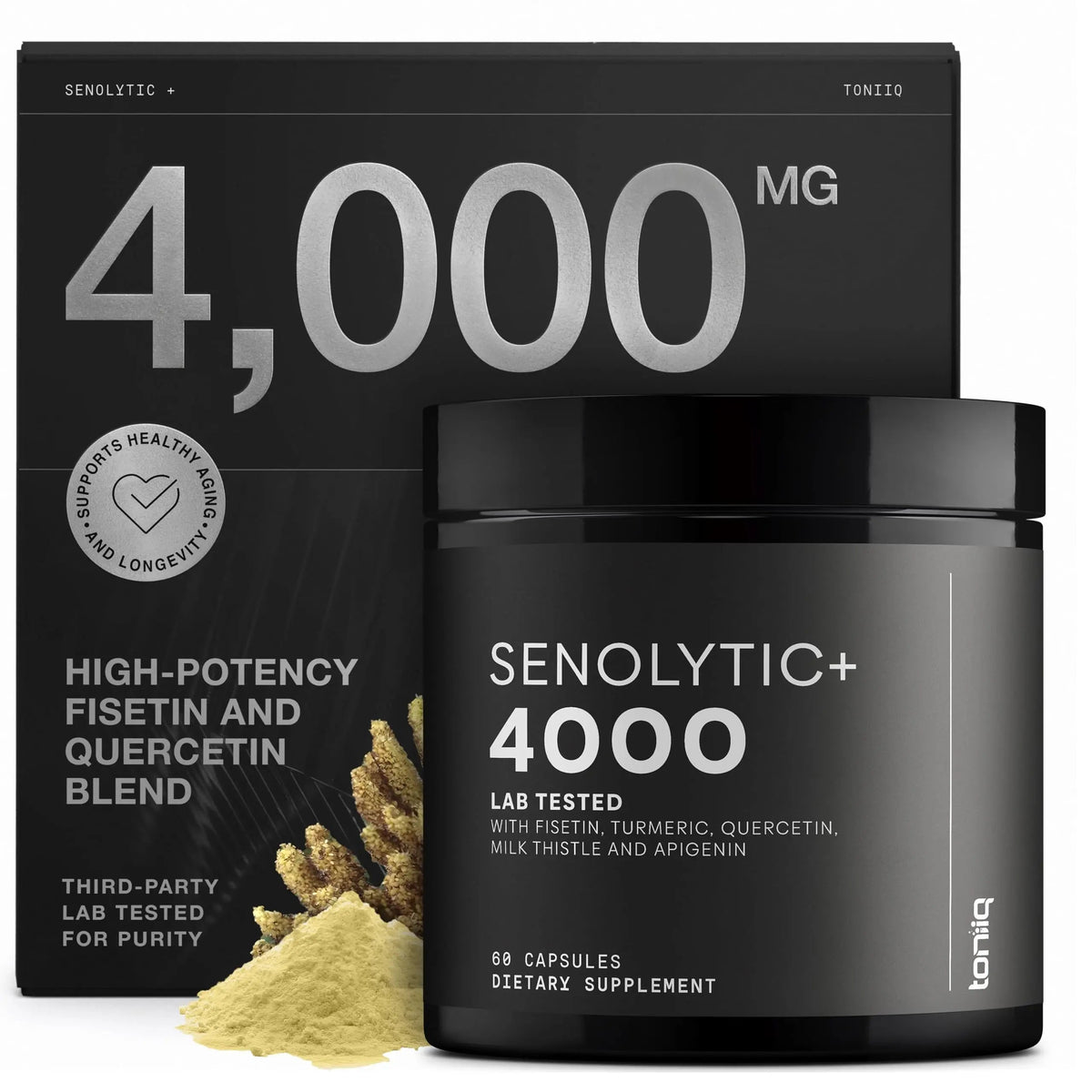 Fisetin Supplement – Senolytic Supplement Ultra High Potency 4,000mg with Quercetin, Curcumin 97%, Apigenin & Milk Thistle – High Strength Blend – Third-Party Lab Tested – 3 Month Supply Toniiq buy supplements Au