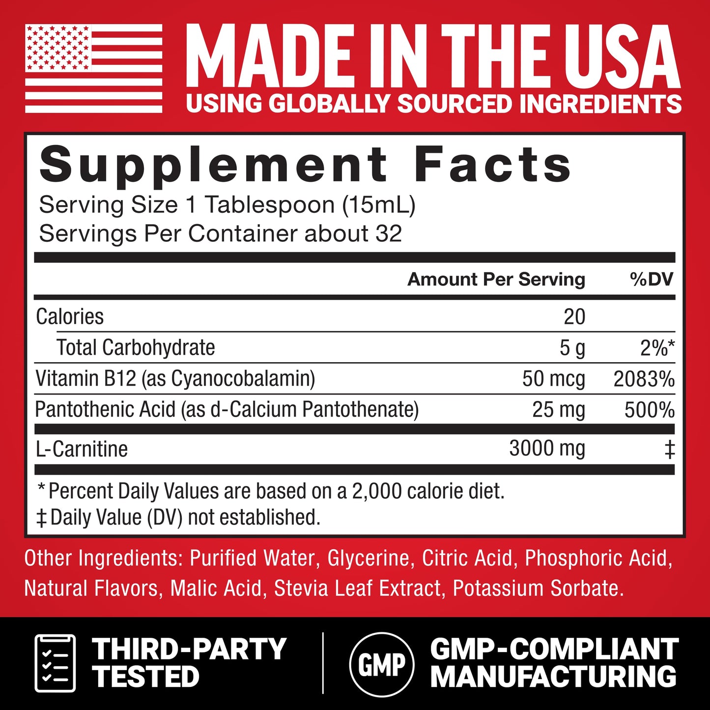 Force Factor L-Carnitine Liquid 3000mg, Maximum Strength Supplement to Support Fat Metabolism, Cellular Energy & Muscle Recovery, High Absorbing