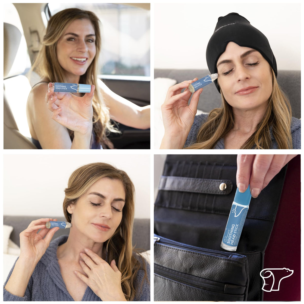 TheraICE Soothing Head Stick 10 ml (.33-Oz) Essential Oil Roll on Aromatherapy TheraICE RxBuy Supplements Australia