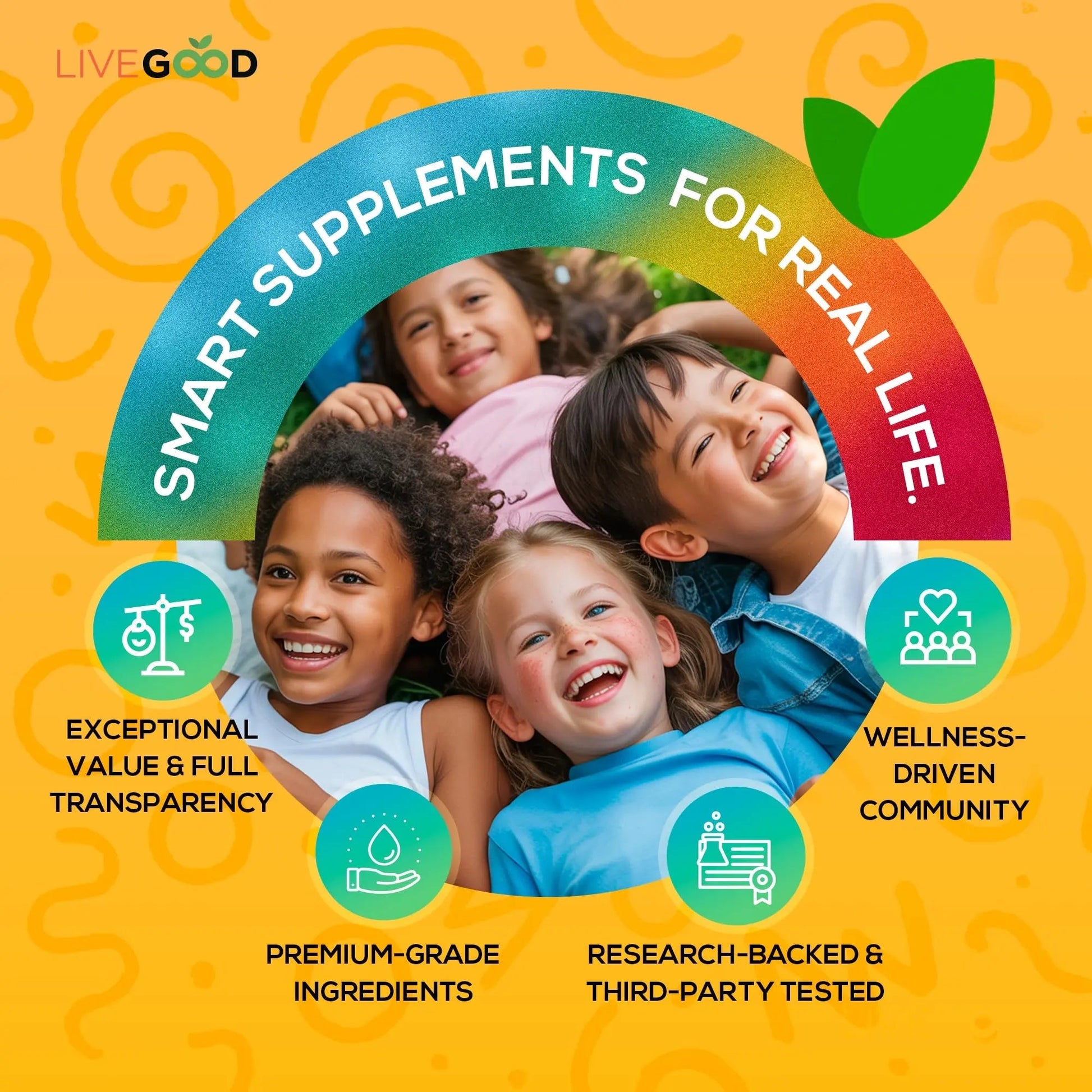LIVEGOOD Organic Children’s Multivitamin Gummies, Kids Multivitamin, Vitamin D for Toddlers and Children, Organic Kids Chewable Vitamins for Immunity LIVEGOOD