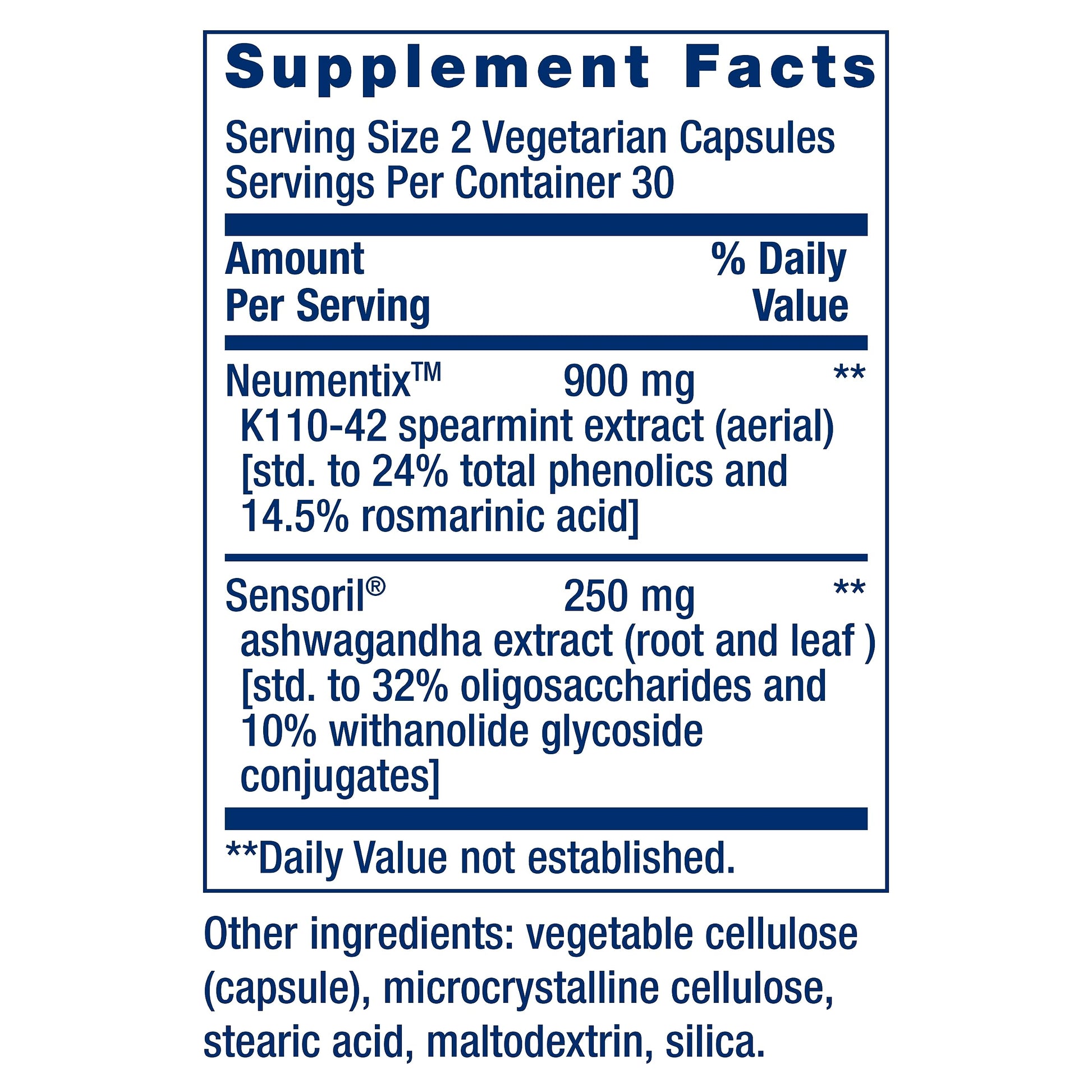 Life Extension Ashwagandha Plus Calm & Focus, ashwagandha Extract, Spearmint Extract, Focus, Attention, Relaxation, Advanced Formula, 60 Vegetarian Capsules Life ExtensionBuy Supplements Australia