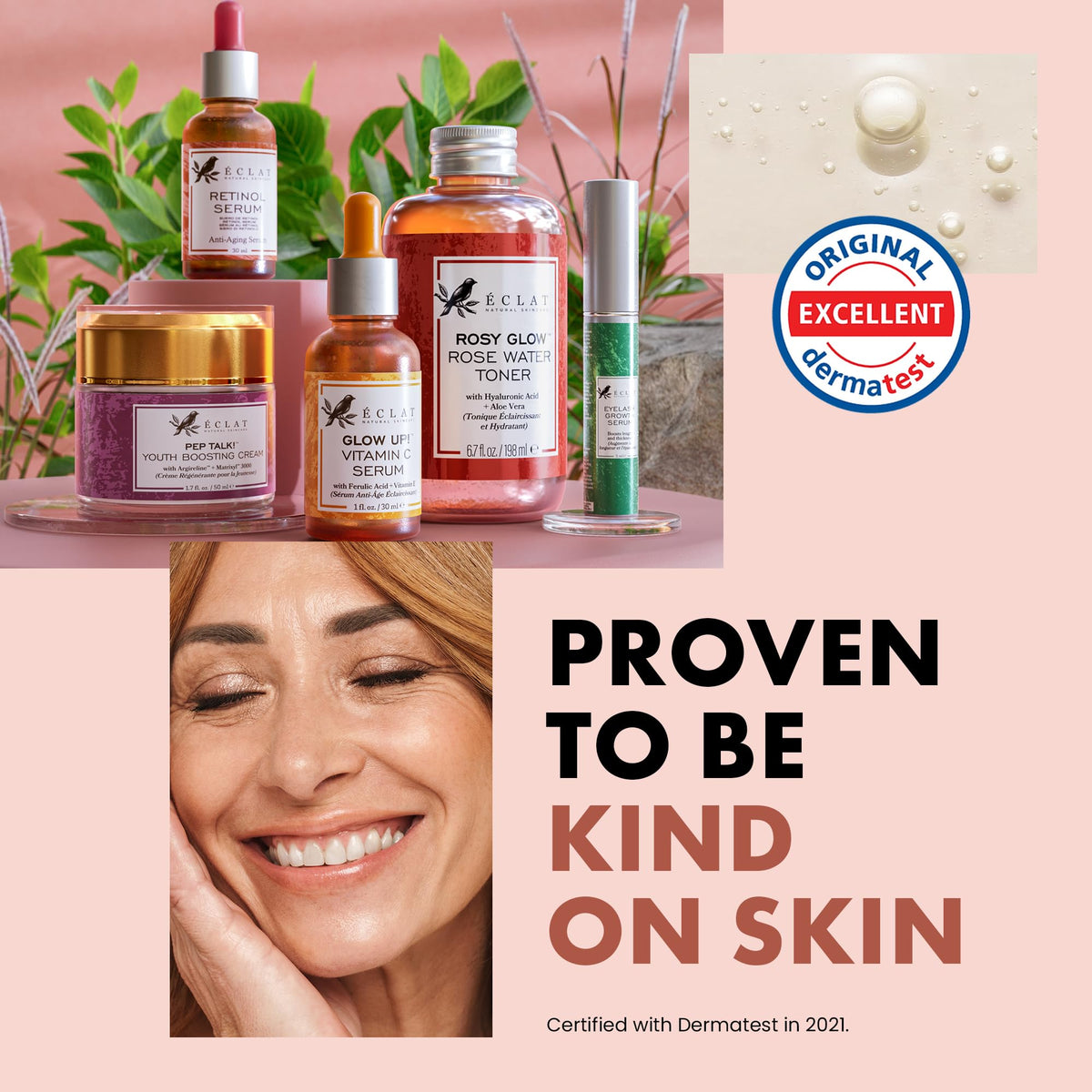 Eclat Skincare Rose Water Toner – Hydrating Toner for Face - Rosewater with Hyaluronic Acid & Aloe Vera - Alcohol Free & Skin Soothing Formula - Rejuvenating & Calming Facial Skin Care Eclat Skincare buy supplements Au