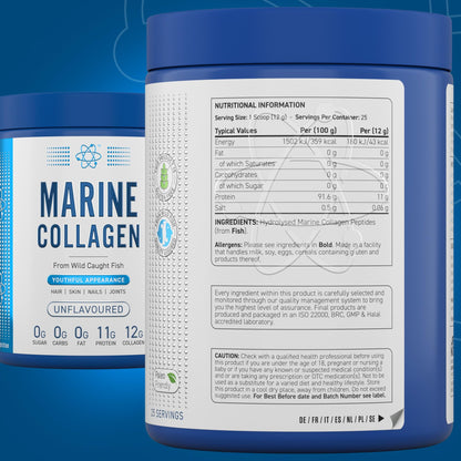 Applied Nutrition Marine Collagen Powder - Hydrolysed Collagen Protein, Healthy Skin, Hair, Nails Applied NutritionBuy Supplements Australia