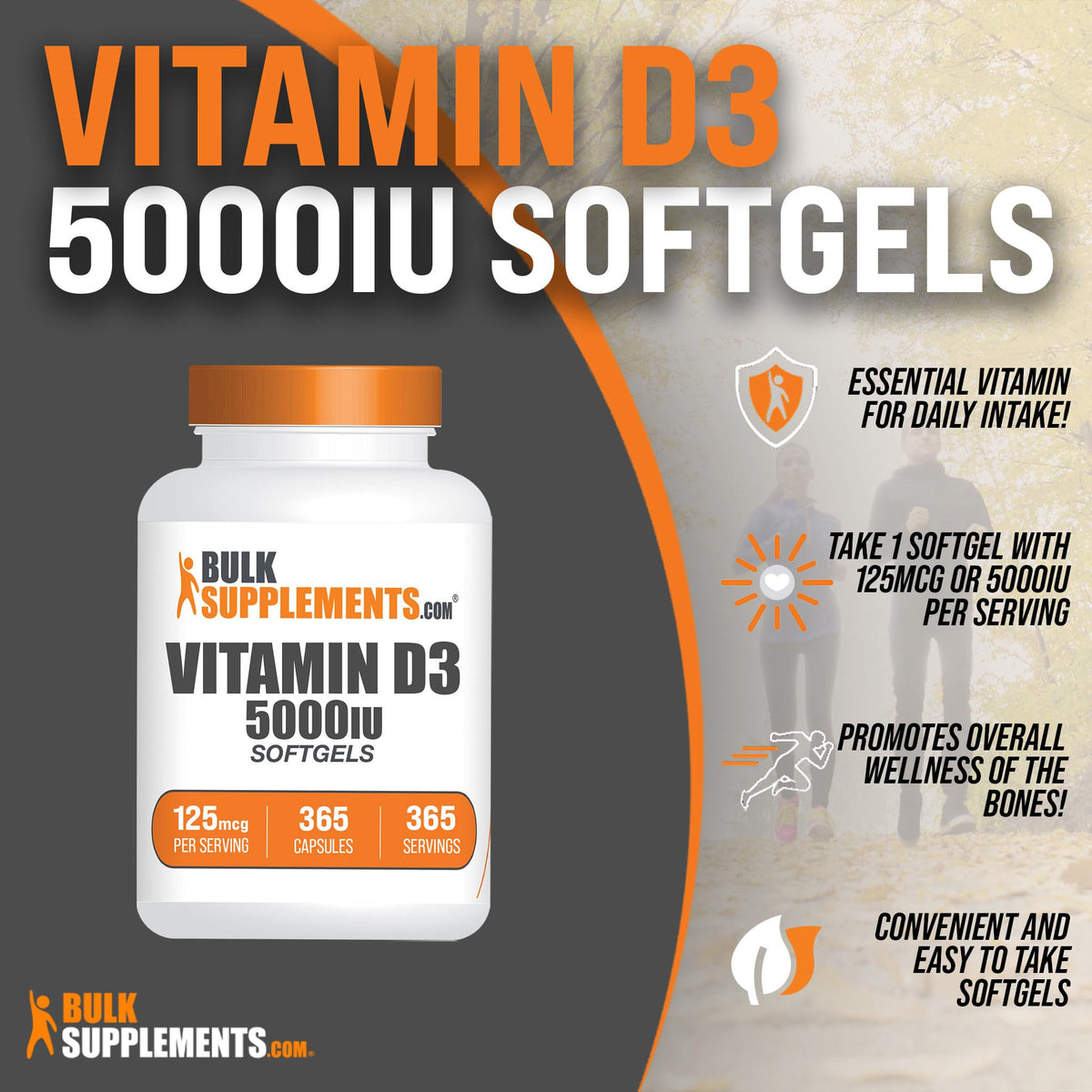 BULKSUPPLEMENTS.COM Vitamin D3 5000IU Softgels - Cholecalciferol, D3 Supplement BULKSUPPLEMENTS.COMBuy Supplements Australia