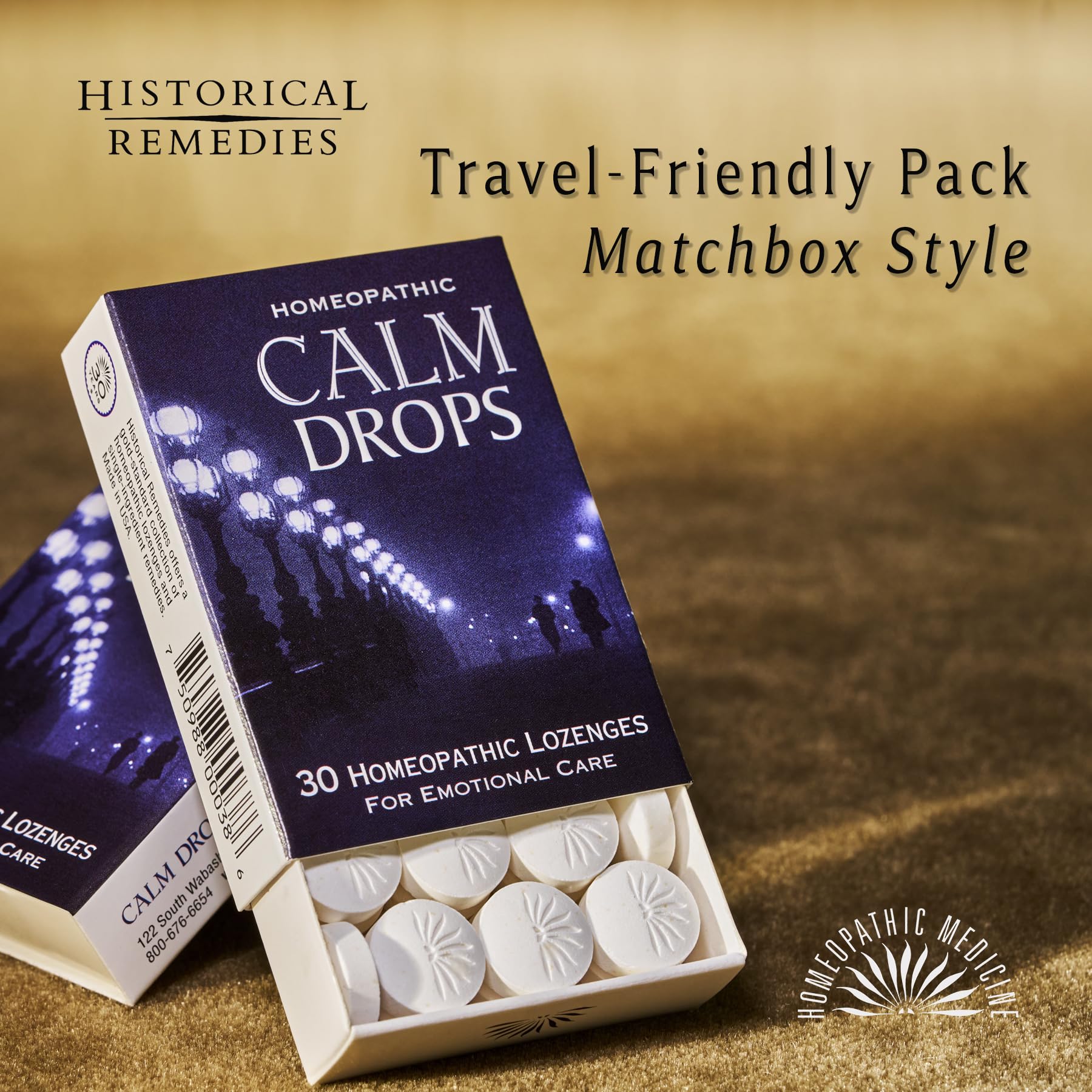 Historical Remedies Calm Drops Homeopathic Lozenges (1 Pack)| Natural Care for Emotional Stress Relief, Vegan & Gluten-Free Organic Vanilla Flavor Drops to Promote Relaxation and a Sense of Calm Historical Remedies buy supplements Au