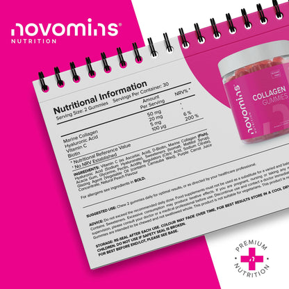 Collagen Gummies - Sugar Free Marine Collagen Gummies - Superior Type 1 Hydrolysed Collagen novominsBuy Supplements Australia