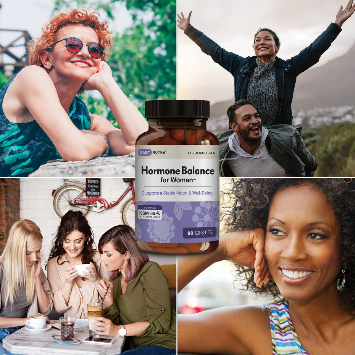Hormone Balance for Women - Natural Mood Supplement - PMS Relief and Menopause Support | Featuring Clinically Studied KSM-66 Ashwagandha (90 Capsules) DailyNutraBuy Supplements Australia