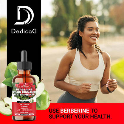 DEDICAD 10in1 Berberine HCl Drops - Liposomal Berberine Liquid - Activator Berberine with Ceylon Cinnamon, Bitter Melon, and 7 More - 60ml DEDICAD buy supplements Au