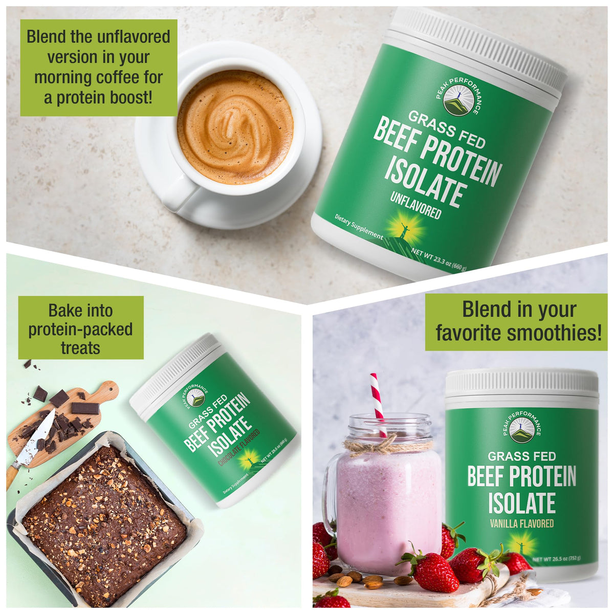 Grass Fed Beef Protein Powder - Lactose Free Great Tasting Beef Protein Isolate. Complete Animal Based Non Dairy Paleo Carnivore Supplement for Prime Muscle Building. No Whey. Vanilla Flavor Peak PerformanceBuy Supplements Australia