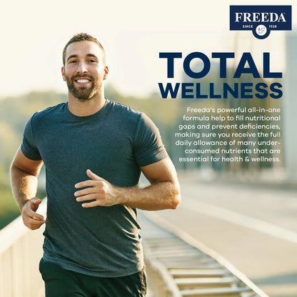 FREEDA Ultra Multivitamin Capsules – High-Potency Daily Supplement for Men & Women – Iron-Free – 120 Count – Kosher Certified FREEDA
