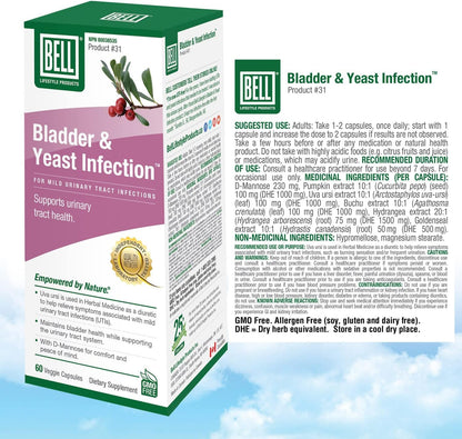 Bell Lifestyle Products Bladder Health and Yeast Balance - 60 Capsules BellBuy Supplements Australia