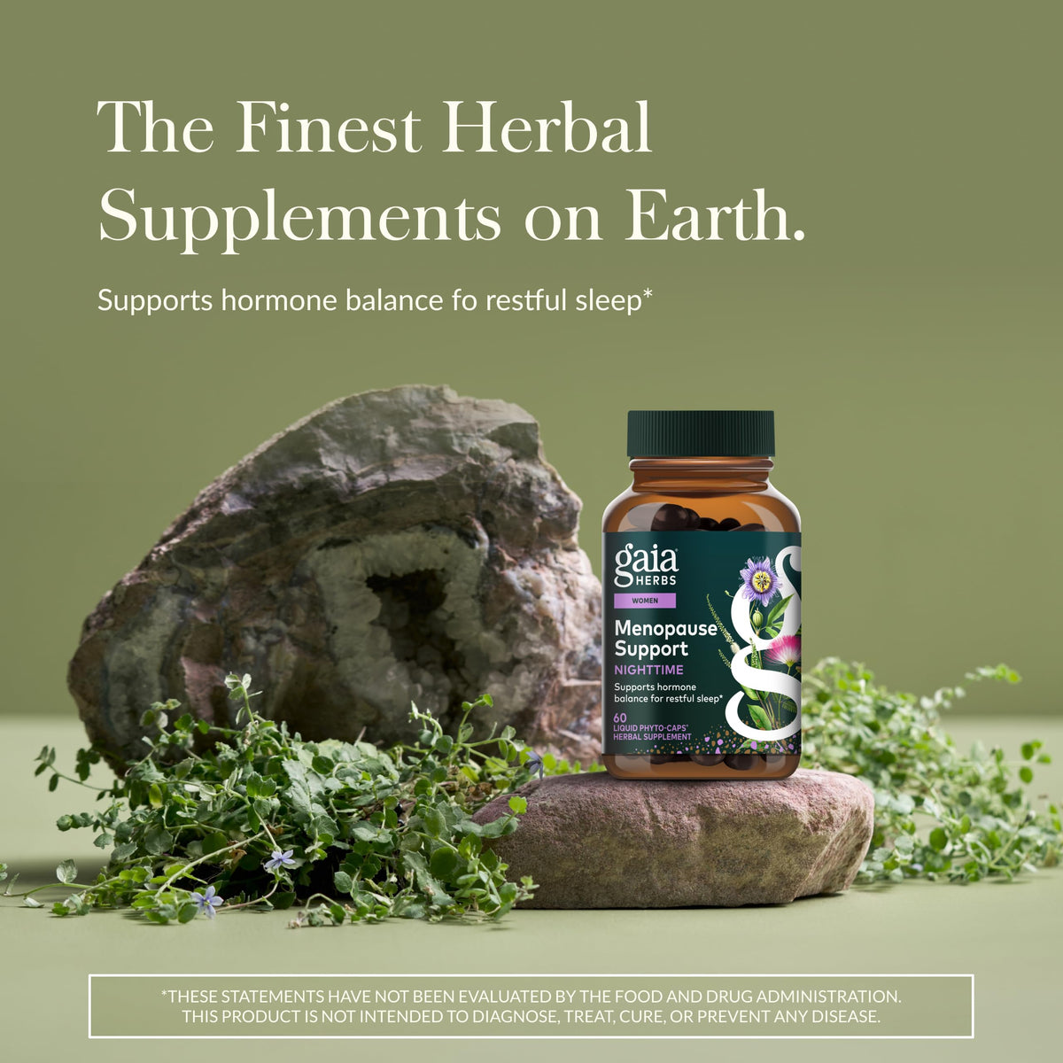 Gaia Herbs Menopause Support Nighttime - Menopause Supplement for Women* - with Black Cohosh, Mimosa, Passionflower & St. John's Wort - 60 Vegan Liquid Phyto-Caps (30 Servings) Gaia HerbsBuy Supplements Australia