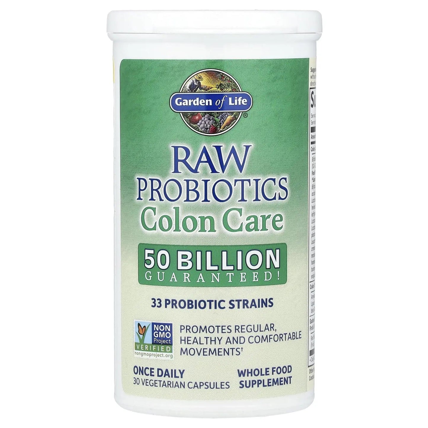 Garden of Life Probiotics for Women and Men - Raw Probiotics Colon Care 50 Billion CFU and Enzymes, Shelf Stable Once Daily Acidophilus Probiotic for Regularity and Immune Health Support, 30 Capsules Garden of LifeBuy Supplements Australia