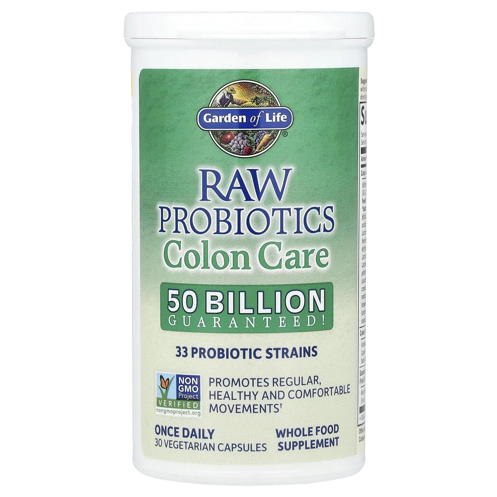 Garden of Life Probiotics for Women and Men - Raw Probiotics Colon Care 50 Billion CFU and Enzymes, Shelf Stable Once Daily Acidophilus Probiotic for Regularity and Immune Health Support, 30 Capsules Garden of LifeBuy Supplements Australia