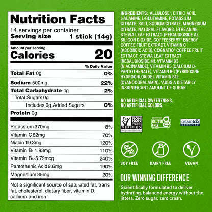 Liquid I.V.® Hydration Multiplier Sugar Free + Energy - Strawberry Kiwi | Electrolyte Powder Drink Mix | 1 Pack (14 Servings) Liquid I.V.Buy Supplements Australia