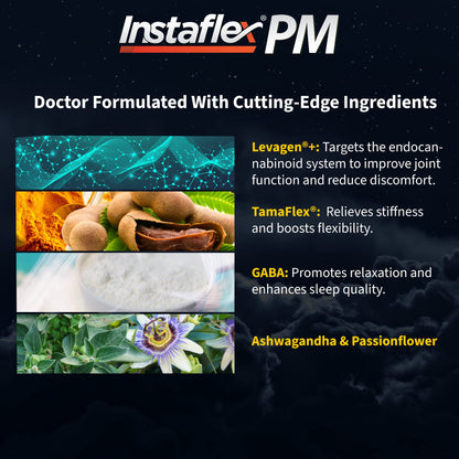 Instaflex PM Nighttime Joint Support with Levagen, Tamaflex, GABA, Ashwagandha, Passionflower Extract, Mobility, Sleep Support - 60 Capules InstaflexBuy Supplements Australia