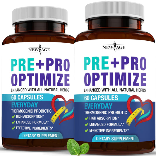 Pro Optimize Probiotics for Women, Menopause, 70 Billion CFU, Digestive Health - Relief for Bloating, Hot Flashes, Joint Support, Night Sweats - Gut Health & Metabolism - Dong Quai (120 (Pack of 2)) NEW AGE buy supplements Au