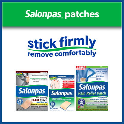 Salonpas Lidocaine 4% Pain Relieving Gel-Patch, 6 Count, for Back, Neck, Shoulder, Knee & Elbow Pain SalonpasBuy Supplements Australia