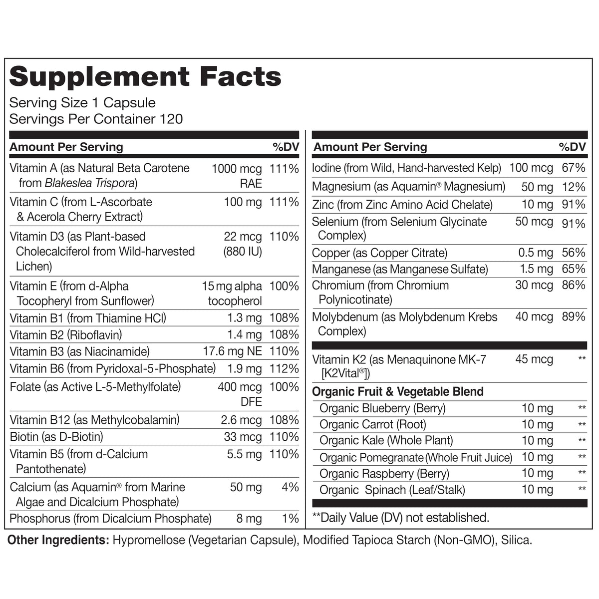 NATURELO Mens Multivitamins - One Daily Multivitamin for Men with Vitamins, Minerals & Organic Whole Foods, Boost Energy & Health