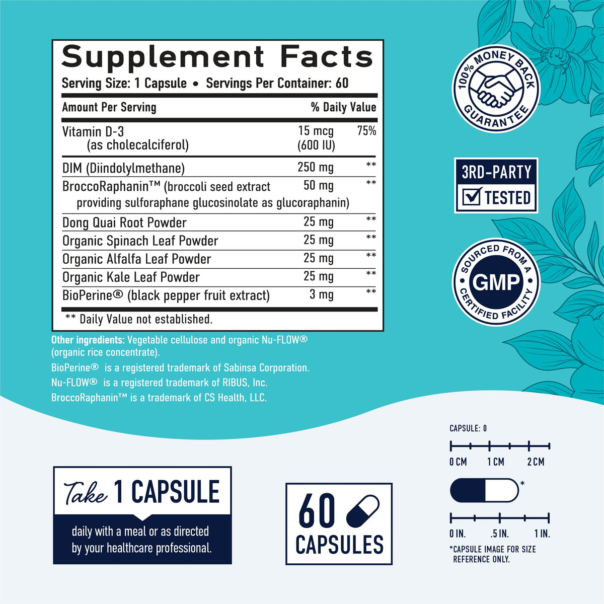 DIM Supplement 250 mg | Estrogen Balance for Women | Hormone Menopause Relief SMNutritionBuy Supplements Australia