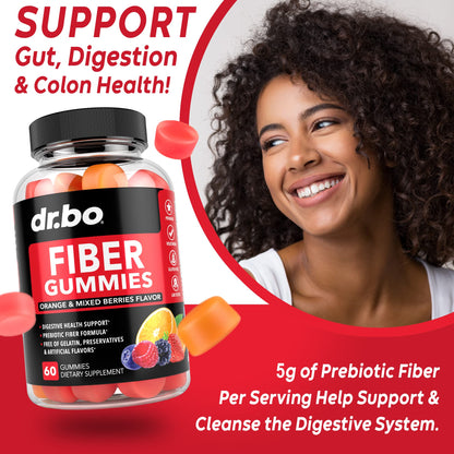 Fiber Gummies for Adults & Kids - Tasty Gummy Prebiotic Fiber Supplement for Max Digest DR. BOBuy Supplements Australia