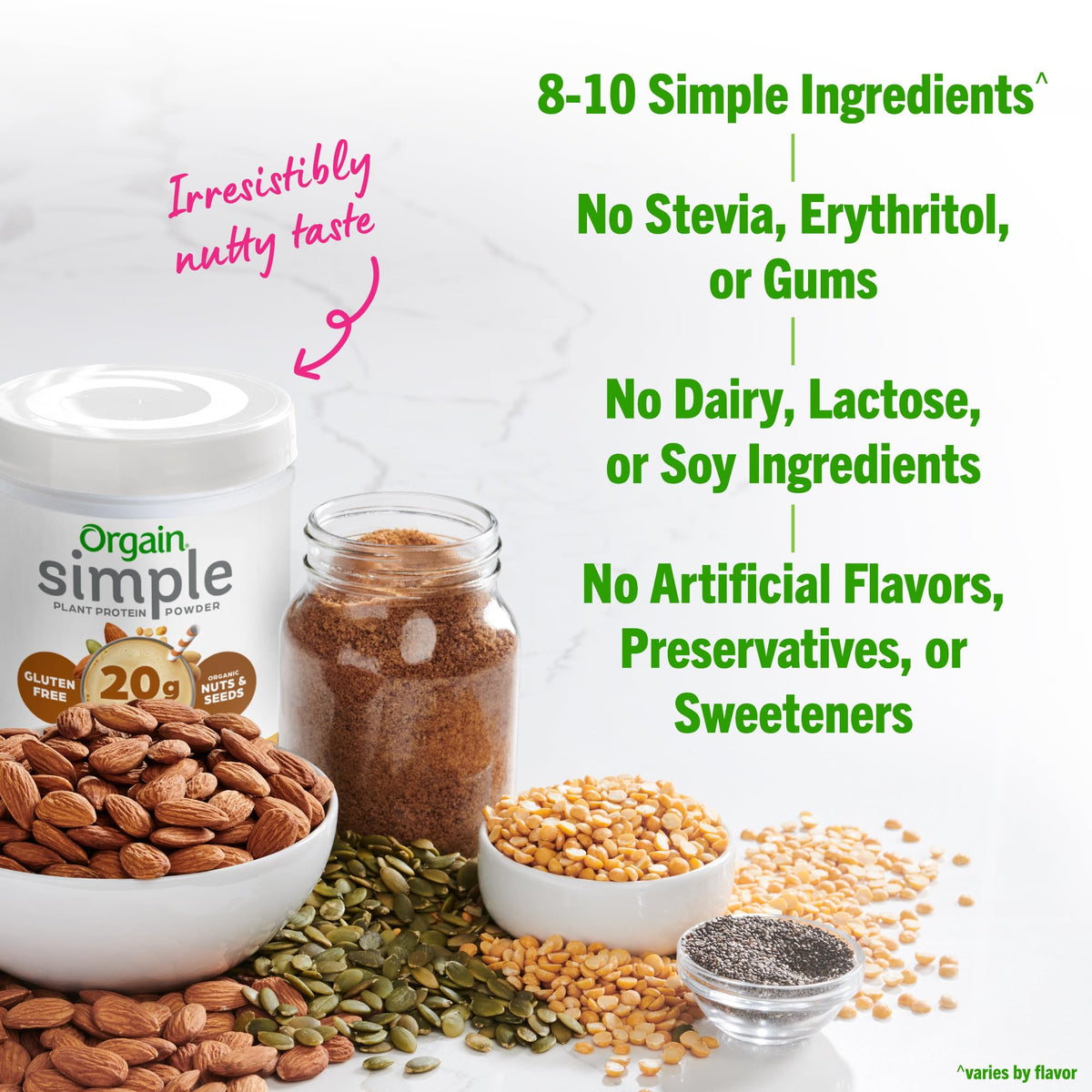 Orgain Organic Simple Vegan Protein Powder, Peanut Butter - 20g Plant Based Protein OrgainBuy Supplements Australia