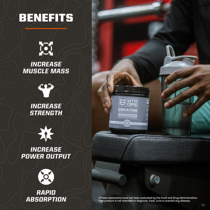 MTN OPS Micronized Creatine Monohydrate Powder – Unflavored 5 g per Serving, 50 Servings – Pure Creatine for Men for Muscle Recovery & Strength Training MTN OPSBuy Supplements Australia