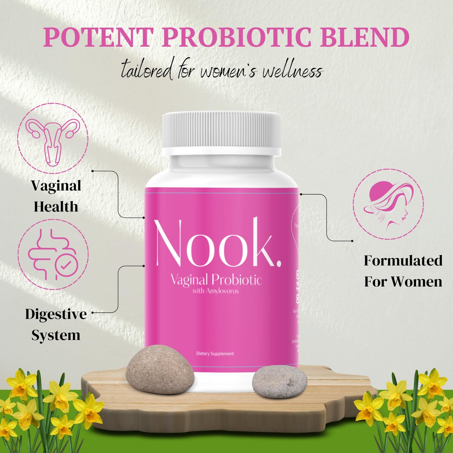 Nook Vaginal Probiotics for Women - pH Balance & Odor Control Feminine Health Supplements NookBuy Supplements Australia