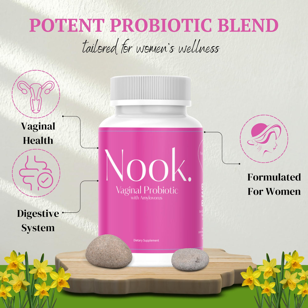 Nook Vaginal Probiotics for Women - pH Balance & Odor Control Feminine Health Supplements NookBuy Supplements Australia