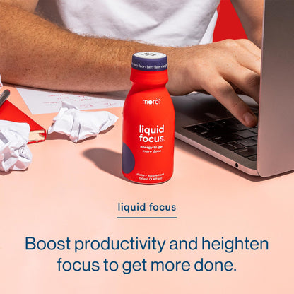 More Labs Liquid Focus, Nootropic Smart Drink with Powerful Antioxidants & Adaptogenic Herbs for Energy and Concentration, 150mg Caffeine (Pack of 12) More LabsBuy Supplements Australia