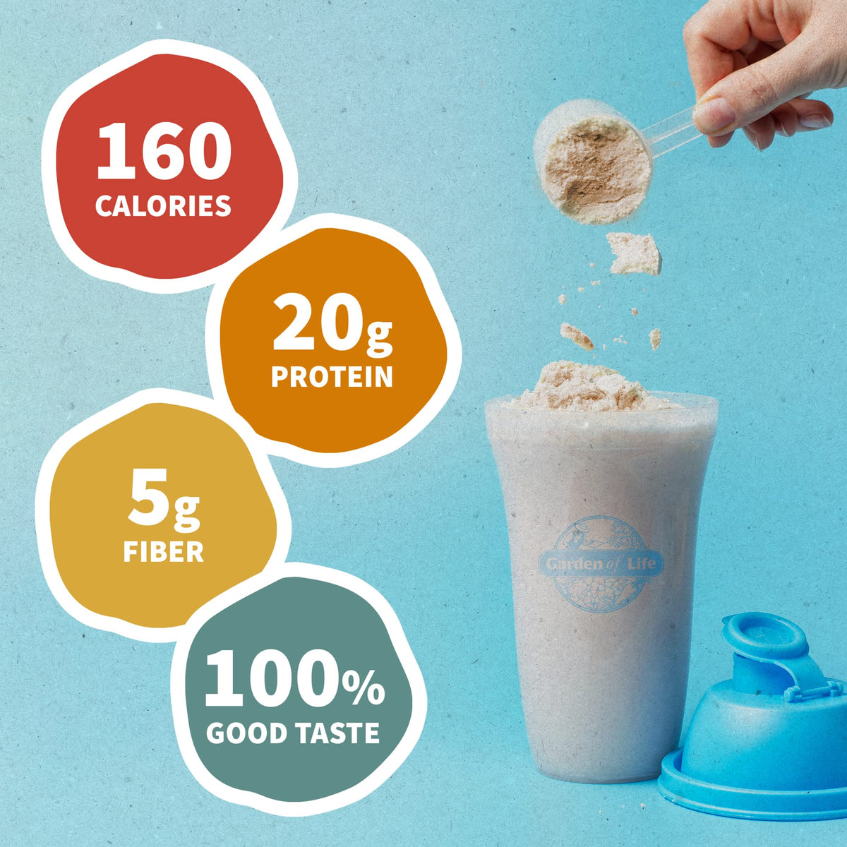 Garden of Life Creamy Vanilla Cookie Protein Powder + Oatmilk 20g Organic Vegan Plant Garden of LifeBuy Supplements Australia