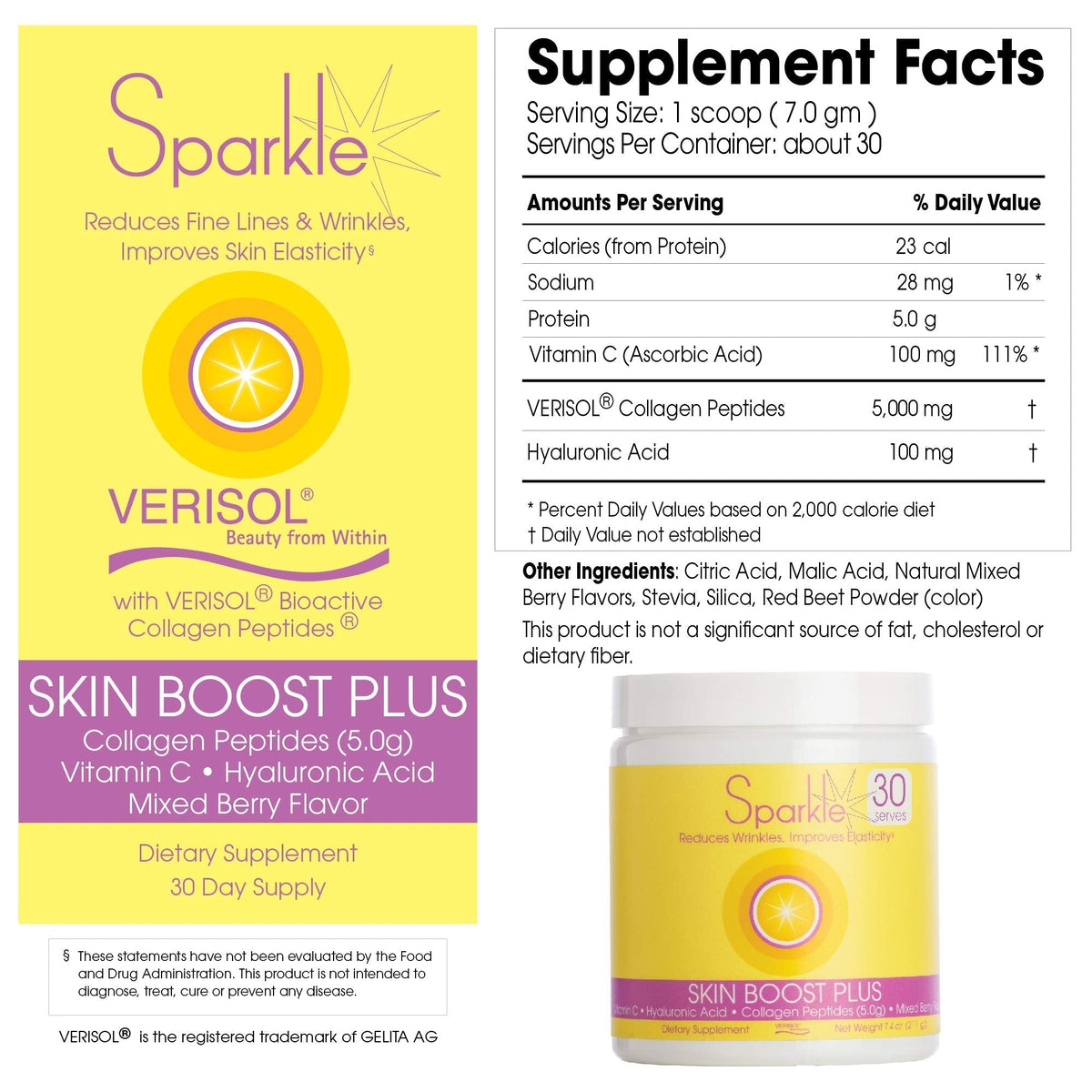 Hydrolyzed Collagen Powder - Sparkle Skin Boost Plus (Tropical Coconut Pineapple) Sparkle CollagenBuy Supplements Australia